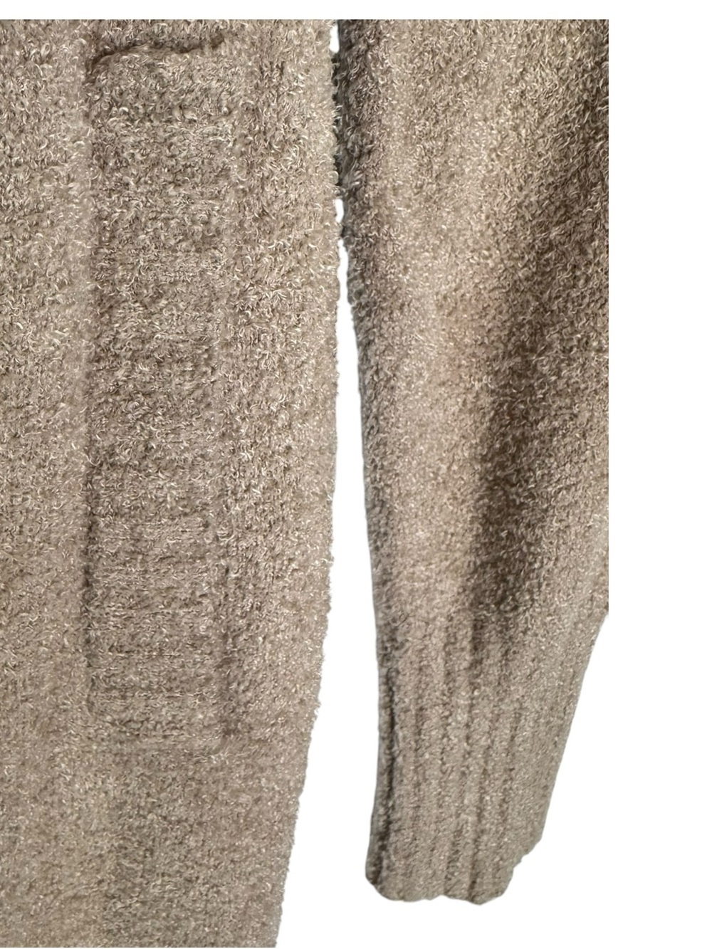 Barefoot Dreams CozyChic Lite Catalina Long Cardigan in Beige Sand Size L - Picture 5 of 10